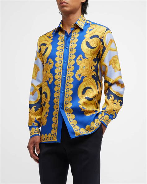 versace silk shirt l|Versace silk shirt sale.